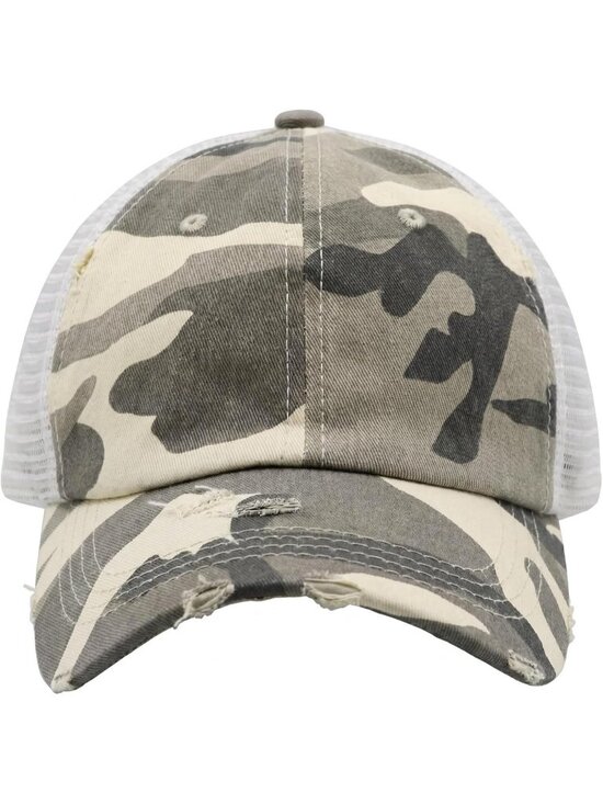 〽️Women\'s Gray High Ponytail Baseball Cap Trucker Bad Hair Day Adjustable